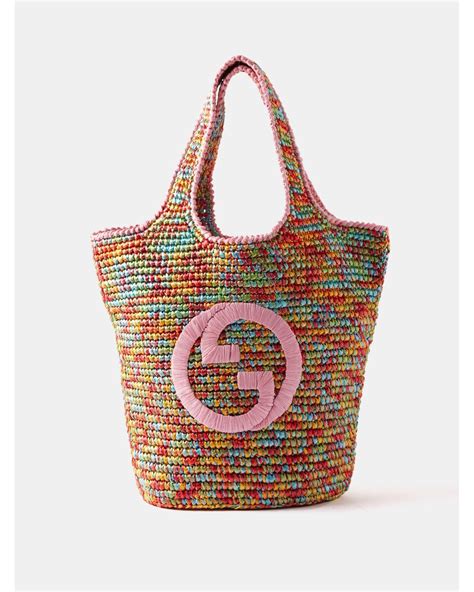 gucci raffia tote